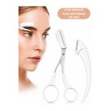 SheMask Kaş Makası Yüz Usturası Kaş Usturası Kaş Bıyık Alma Aleti Kaş Düzeltici Kaş Alma Seti Kaş Bakım Seti Tırtıklı Koruma Profesyonel Hassas Kesim Güvenli Kullanım Pratik Evde Kaş Şekillendirme Seti Ustura