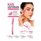 SheMask Kaş Usturası Tıraş Bıçağı Yüz Usturası Kaş Bıyık Alma Aleti Kadın Jileti Katlanabilir Tırtıklı Korumalı Kaş ve Yüz Usturası Kaş Makası Pürüzsüz Temizlik Ustura