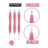 SheMask Manikür Seti Manikür & Pedikür Aletleri Tırnak Bakım Seti Tırnak Eti Temizleyici Sıyırıcı Çift Taraf