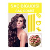 SheMask Saç Sosisi Bigudi Saç Şekillendirme Seti Isısız Bukle Saçlar İçin Bigudi Seti Sosis Bigudi Seti