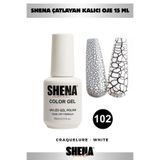 Shena Craquelure Kalıcı Oje 15 Ml - 102 Çatlayan Oje Beyaz - UV/LED Gel Polish ❤ From Dubai