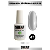 Shena Kalıcı Oje Kedi Gözü 15 ml - 47 Metalik Gümüş - Cat Eye Uv/led Gel Polish ❤ From Dubai