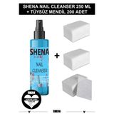 Shena Kalıcı Oje, Protez Tırnak Jel, Kat, Yapışkan Tabaka Temizleyici Cleanser - Tüysüz Mendil Seti