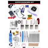 Shena Kalıcı Oje & Protez Tırnak Seti Profesyonel Eko Salon Set (NAİL FREZE - UV LED - AKSESUARLAR) Dubai