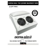 Shena Nail Tırnak Toz Toplama Makinesi Çift Fanlı - Ekstra Güçlü 160W - Protez Tırnak Toz Çekme Makinası