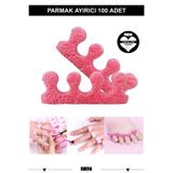 Shena Parmak Ayırıcı Pembe 100 Adet - Pedikür Manikür Oje Sürme El Ayak Seperatör 100 Adet (50 Çift)