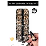 Shena Tırnak Süsleme Taşları 12li Rose Gold Pırlanta Nail Art Süs Parlak