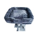 SHENGOCASE Kedi Ağacı Kulesi Aksesuarları Yedek Parçalar Elastik Bantlı Kedi Levrek için Üst Yastık Yatak (35 cm x 35 cm, Gri)