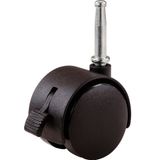 Shepherd Hardware 9406 2 inç ofis sandalyesi tekerleği, frenli çift tekerlek, 5/16 inç şaft çapı, 34 kg taşıma kapasitesi, 2'li paket, siyah