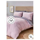 Sheri Home Basic Tek Kişilik 1 Adet Nevresim (YORGAN KILIFI) 160 Cm X 220 Cm, Malzeme:%100 Pamuk.pembe-gri