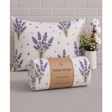 Sheri Home Lastikli Çarşaf Seti %100 Pamuk Yumuşak Dokulu-Kaymaz Tam Geçmeli Fitted Sheet –premium Pamuk 120X200/ 180X200 / 200X200 - Mor - Beyaz