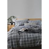 Sheri Home Sheri Basic Çift Kişilik 1 Adet Nevresim (Yorgan KILIFI)200 cm x 220 Cm, Malzeme: Pamuk. - Antrasit - 200 x 220 cm