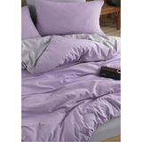 Sheri Home Sheri Basic Çift Kişilik 1 Adet Nevresim (Yorgan KILIFI)200 cm x 220 Cm, Malzeme: Pamuk. - Gri - Lila - 200 x 220 cm
