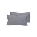 Sheri Home Tekstil Life 50X70 Fermuarli Duz Gri 2Li Yastik Kilifi New033