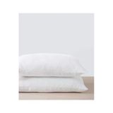 Sheri Home Tekstil Naturel 2 Li Yastik Kilifi 100 Organik Pamuk -Shine White