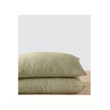 Sheri Home Tekstil Naturel 2 Li Yastik Kilifi 100 Organik Pamuk -Soft Haki