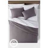 Sheri Home Tekstil Organic Kumaş Çift Kişilik Nevresim Seti(YORGAN KILIFI+2 LİYASTIK KILIFI)Gri-Ekru %100Pamuk88