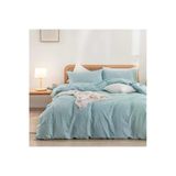 Sheri Home Tekstil Pure Mavi Çift Kişilik Nevresim Seti(YORGAN KILIFI 2 Lİ YASTIK KILIFI) %100 Pamukty6655888