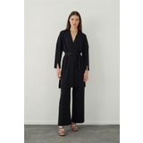 Sherin Siyah Boru Paça Basic Triko Pantolon