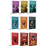 Sherlock Holmes Seti - George Orwell Seti - Sabahattin Ali Seti 9 Kitap - Içimizdeki Şeytan - Kuyucaklı Yusuf - Kürk Mantolu Madonna - Baskerville'lerin Köpeği - Korku Vadisi - Dörtlerin Imzası