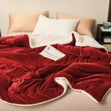 Sherpa Polar Battaniye Çift Taraflı Çift Kişilik 220x240 cm Kırmızı Polyester Mikrofiber