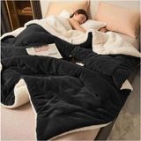Sherpa Polar Battaniye Çift Taraflı Çift Kişilik 220X240 cm Siyah - 0,6 x 19 x 29 cm