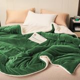 Sherpa Polar Battaniye Çift Taraflı Çift Kişilik 220x240 cm Yeşil%100 Polyester Mikrofiber