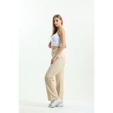 Shevega Krem Bol Paça Salaş Pantolon Wide Leg Jean - 44 - Krem Rengi