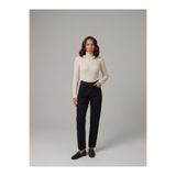 SHEVEGA Mamaliga Siyah Mom Jeans Boyfriend Keten Pantolon