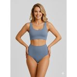 Sheviva Mavi Yüksek Bel Toparlayıcı Bikini Altı - 48