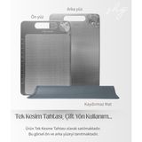 Shg Home Kaymaz ve Çizilmeyi Az Gösteren 304 Paslanmaz Çelik Kesme Tahtası, Kaydırmaz Mat ile Set (Kesme Tahtası ve Kaydırmaz Mat)1,5 mm Kalınlık, 23 x 34 Cm, Yıkanabilir, Gıda Uygun, Hijyenik - 1 Adet