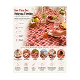 SHG HOME Non-Wowen Piknik Örtüsü, Jakron Malzeme, Yıkanabilir Kağıt