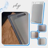 SHG Home Özel Tasarımlı 304 Paslanmaz Çelik Kesme Tahtası 3lü set (Saklama Kılıfı, Kesme Tahtası ve Silikon Kaydırmaz Mat)1,5 mm Kalınlık, 23 X 34 cm Yıkanabilir, Gıda Temasına Uygun, Hijyenik