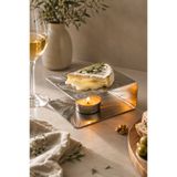 SHG HOME Peynir Isıtıcı Mumlu Servis Tabağı – Peynir Eritme Tabağı, 15x15 cm Kare Peynir Isıtıcı