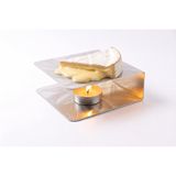 SHG HOME Peynir Isıtıcı Mumlu Servis Tabağı – Peynir Eritme Tabağı, 15x15 cm Kare Peynir Isıtıcı