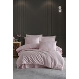 Shi Isabella Rose Çift Kişilik Nakışlı Nevresim Takımı | %100 Pamuk Saten | 6 Parça | Kutulu Çeyiz Seti - 200 x 220 cm - Rose - Pudra