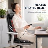 Shiatsu 8 Düğümlü Ovmalı Isıtmalı Masaj Koltuğu Minderi, Boyun Yastıklı Titreşim Modlu De - Çok Renkli