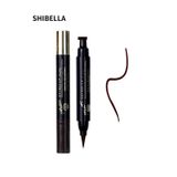 Shibella Damga Eyeliner, Kahverengi, Çift Taraflı, 24 Saat Dayanıklı, İnce Damga