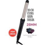 ShiboWavy 25MM Seramik Kaplama Saç Maşası Hızlı Isınma Teknolojisi ile 20 cm Uzun Başlık ve Eldiven