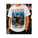 shidumanlar Erkek-Kız Çocuk Roblox Baskılı %100 Pamuklu Penye T-shirt tshirt tişört
