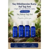 Shiffa Home Saç Dökülmesine Karşı Saf Yağ Seti | Argan, Hint, Çam Terebentin, Jojoba