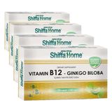 Shiffa Home Vitamin B12 Ginkgo Biloba Tablet | Yüksek B12 Vitamini ve Ginkgo Biloba Ekstresi | Folik Asit ve Magnezyum Destekli Takviye Edici Gıda | Zihinsel Performans (4 paketi)