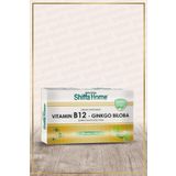 Shiffa Home Vitamin B12 Ginkgo Biloba Tablet | Yüksek B12 Vitamini ve Ginkgo Biloba Ekstresi | Folik Asit ve Magnezyum Destekli Takviye Edici Gıda | Zihinsel Performans