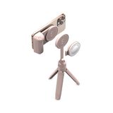 ShiftCam SnapGrip Creator Kit Pembe SnapGrip + SnapLight + SnapPod + Pouch Kablosuz Tetikleme Düğmeli Mobil Pil Tutacağı Manyetik Tutucu LED Selfie Halka Işığı Tripod Seti