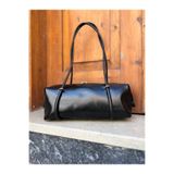 SHIKIRTI BAG STORE Siyah Renk Uzun Saplı Baget Model Kadın Omuz Çantası
