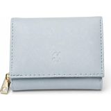 Shıkırtı Kadın Fermuarlı ve Çıtçıtlı Bozuk Para Bölmeli Cüzdan Kartlık (9,5cm*7,5cm) - Bebe Mavisi