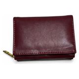 Shıkırtı Kadın Fermuarlı ve Çıtçıtlı Bozuk Para Bölmeli Cüzdan Kartlık (9,5cm*7,5cm) - Bordo