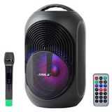 Shile SL-2018A El Mikrofonlu-Kumandalı Usb/sd/bt Işıklı Taşınabilir Şarjlı Seyyar Anfi - Fireball