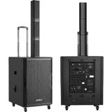 Shile Sl-7 2 El Mikrofonlu Kumandalı Usb+Sd+Bluetooth Seyyar Profesyonel Taşınabilir Sütun Tipi Ses Sistemi - Renkli