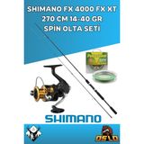 SHIMANO FX 4000 FX XT 270 cm 14-40 gr Spin Olta Seti Yüksek Dayanıklılık ve Maksimum Atış Mesafesi - 216